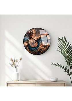 ABERTO DESIGN Zegar ścienny w kolorze brązowo-niebieskim - Ø 40 cm ze sklepu Limango Polska w kategorii Zegary - zdjęcie 187709364