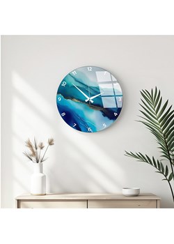 ABERTO DESIGN Zegar ścienny w kolorze niebiesko-turkusowym - Ø 40 cm ze sklepu Limango Polska w kategorii Zegary - zdjęcie 187709370