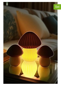 ABERTO DESIGN Świeczniki (3 szt.) w kolorze kremowo-brązowym ze sklepu Limango Polska w kategorii Świeczniki - zdjęcie 187709602