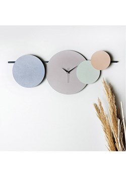 ABERTO DESIGN Zegar ścienny &quot;Maxico&quot; w kolorze zielono-błękitno-jasnobrązowym - 75 x 30 cm ze sklepu Limango Polska w kategorii Zegary - zdjęcie 187709660