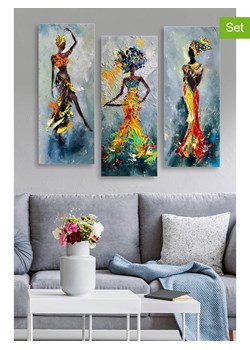 ABERTO DESIGN Druki (3 szt.) &quot;CU01&quot; na płótnie - 50 x 70 cm ze sklepu Limango Polska w kategorii Obrazy - zdjęcie 187709664