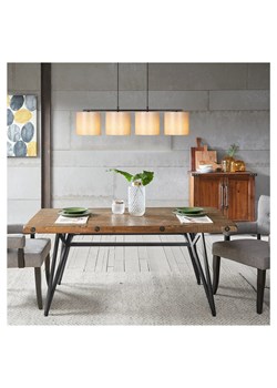 ABERTO DESIGN Lampa wisząca &quot;Valiz&quot; w kolorze beżowo-czarnym - 110 x 25 cm ze sklepu Limango Polska w kategorii Oświetlenie - zdjęcie 187710270