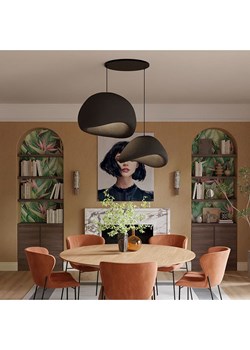 ABERTO DESIGN Lampa wisząca w kolorze czarnym - 80 x 120 cm ze sklepu Limango Polska w kategorii Oświetlenie - zdjęcie 187710323