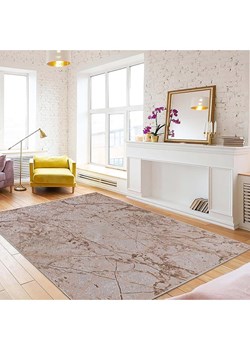 ABERTO DESIGN Dywan w kolorze jasnobrązowo-jasnoróżowym ze sklepu Limango Polska w kategorii Dywany - zdjęcie 187710481