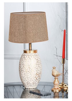 ABERTO DESIGN Lampa stołowa w kolorze kremowym - wys. 55 x Ø 26 cm ze sklepu Limango Polska w kategorii Oświetlenie - zdjęcie 187710611