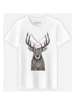 WOOOP Koszulka &quot;Christmas Deer&quot; w kolorze białym ze sklepu Limango Polska w kategorii T-shirty męskie - zdjęcie 187710771