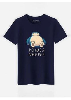 WOOOP Koszulka &quot;Power Napper&quot; w kolorze granatowym ze sklepu Limango Polska w kategorii T-shirty męskie - zdjęcie 187710780