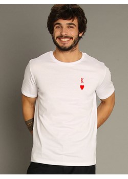 WOOOP Koszulka &quot;King&quot; w kolorze białym ze sklepu Limango Polska w kategorii T-shirty męskie - zdjęcie 187710784