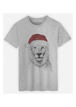 WOOOP Koszulka &quot;Santa Lion&quot; w kolorze szarym ze sklepu Limango Polska w kategorii T-shirty męskie - zdjęcie 187710804