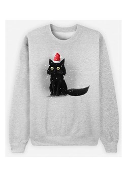 WOOOP Bluza &quot;Christmas Cat&quot; w kolorze szarym ze sklepu Limango Polska w kategorii Bluzy damskie - zdjęcie 187710832
