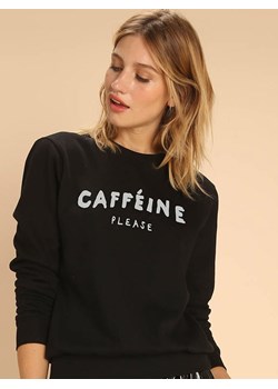WOOOP Bluza &quot;Caffeine Please&quot; w kolorze czarnym ze sklepu Limango Polska w kategorii Bluzy damskie - zdjęcie 187710834