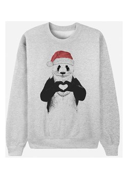 WOOOP Bluza &quot;Santa Panda&quot; w kolorze szarym ze sklepu Limango Polska w kategorii Bluzy damskie - zdjęcie 187710844
