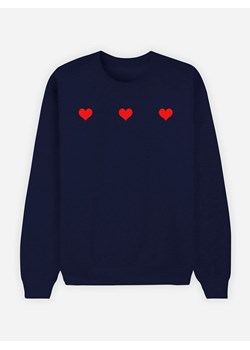 WOOOP Bluza &quot;Trois Petits Coeurs&quot; w kolorze granatowym ze sklepu Limango Polska w kategorii Bluzy damskie - zdjęcie 187710873