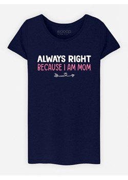 WOOOP Koszulka &quot;Always Right Mom&quot; w kolorze granatowym ze sklepu Limango Polska w kategorii Bluzki damskie - zdjęcie 187710882