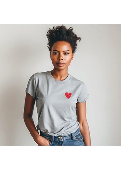 WOOOP Koszulka &quot;Little Heart&quot; w kolorze szarym ze sklepu Limango Polska w kategorii Bluzki damskie - zdjęcie 187710952