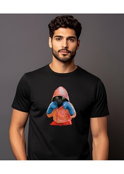 WOOOP Koszulka &quot;Boxing cat&quot; w kolorze czarnym ze sklepu Limango Polska w kategorii T-shirty męskie - zdjęcie 187710984