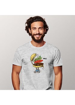 WOOOP Koszulka &quot;Burger greeting&quot; w kolorze szarym ze sklepu Limango Polska w kategorii T-shirty męskie - zdjęcie 187711033
