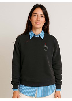 WOOOP Bluza &quot;K Love Cur&quot; w kolorze czarnym ze sklepu Limango Polska w kategorii Bluzy damskie - zdjęcie 187711052
