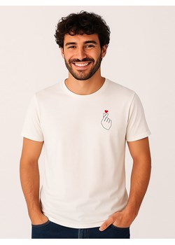 WOOOP Koszulka &quot;K Love Cur&quot; w kolorze kremowym ze sklepu Limango Polska w kategorii T-shirty męskie - zdjęcie 187711053