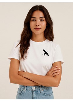 WOOOP Koszulka &quot;Night Swallow&quot; w kolorze białym ze sklepu Limango Polska w kategorii Bluzki damskie - zdjęcie 187711070