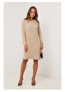 Soft Cashmere Sukienka dzianinowa w kolorze beżowym ze sklepu Limango Polska w kategorii Sukienki - zdjęcie 187712274