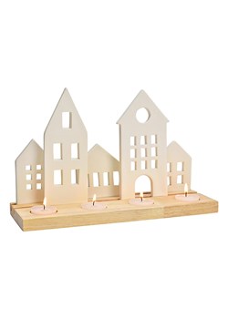 G. Wurm Kompozycja adwentowa &quot;Home&quot; w kolorze beżowo-białym - 30 x 18 x 10 cm ze sklepu Limango Polska w kategorii Świeczniki - zdjęcie 187712882