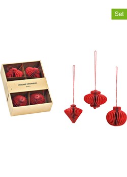 G. Wurm Zawieszki dekoracyjne (6 szt.) w kolorze czerwonym - Ø 4 cm ze sklepu Limango Polska w kategorii Dekoracje bożonarodzeniowe - zdjęcie 187712944