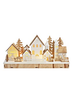 G. Wurm Lampa dekoracyjna LED &quot;Winter Scene&quot; w kolorze beżowo-białym - 44 x 21 x 13 cm ze sklepu Limango Polska w kategorii Oświetlenie - zdjęcie 187712972