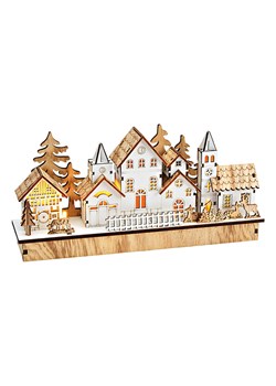 G. Wurm Lampa dekoracyjna LED &quot;Winter Scene&quot; w kolorze beżowo-białym - 30 x 14 x 7 cm ze sklepu Limango Polska w kategorii Oświetlenie - zdjęcie 187712973