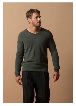 Perfect Cashmere Kaszmirowy sweter &quot;Alexander&quot; w kolorze ciemnozielonym ze sklepu Limango Polska w kategorii Swetry męskie - zdjęcie 187718392