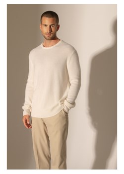 Perfect Cashmere Kaszmirowy sweter &quot;Eden&quot; w kolorze kremowym ze sklepu Limango Polska w kategorii Swetry męskie - zdjęcie 187718542