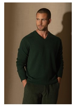 Perfect Cashmere Kaszmirowy sweter &quot;Lorenzo&quot; w kolorze ciemnozielonym ze sklepu Limango Polska w kategorii Swetry męskie - zdjęcie 187718650