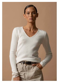 Perfect Cashmere Kaszmirowy sweter &quot;Gaby&quot; w kolorze białym ze sklepu Limango Polska w kategorii Swetry damskie - zdjęcie 187719064