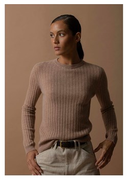 Perfect Cashmere Kaszmirowy sweter &quot;Kylie&quot; w kolorze karmelowym ze sklepu Limango Polska w kategorii Swetry damskie - zdjęcie 187719164