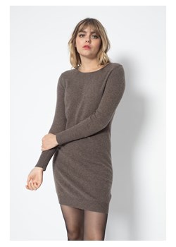 Perfect Cashmere Kaszmirowa sukienka &quot;Molli&quot; w kolorze szarobrązowym ze sklepu Limango Polska w kategorii Sukienki - zdjęcie 187719333