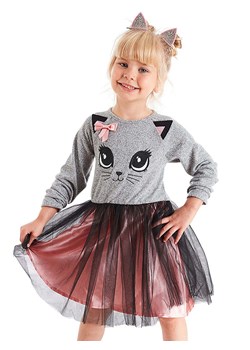 Denokids Sukienka &quot;Kitty&quot; w kolorze szaro-jasnoróżowym ze sklepu Limango Polska w kategorii Sukienki dziewczęce - zdjęcie 187720981