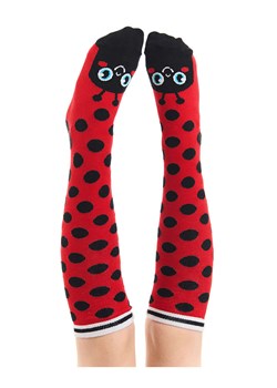 Denokids Podkolanówki &quot;Ladybug&quot; w kolorze czerwonym ze sklepu Limango Polska w kategorii Skarpetki dziecięce - zdjęcie 187721212