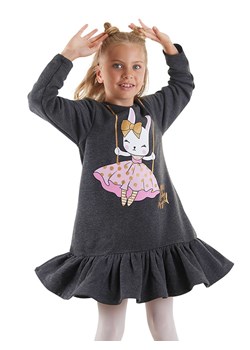 Denokids Sukienka &quot;Giitter Rabbit&quot; w kolorze antracytowym ze sklepu Limango Polska w kategorii Sukienki dziewczęce - zdjęcie 187721582