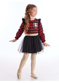 Denokids Sukienka &quot;Unicorn New Year&quot; w kolorze czerwono-czarnym ze sklepu Limango Polska w kategorii Sukienki dziewczęce - zdjęcie 187722304