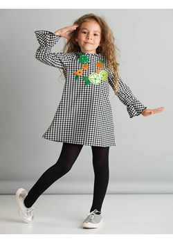 Denokids Sukienka &quot;Floral&quot; w kolorze czarno-białym ze sklepu Limango Polska w kategorii Sukienki dziewczęce - zdjęcie 187722340
