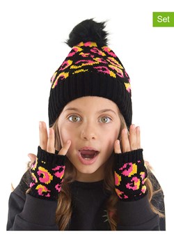 Denokids 2-częściowy zestaw akcesoriów zimowych w kolorze czarno-pomarańczowym ze sklepu Limango Polska w kategorii Czapki dziecięce - zdjęcie 187722464