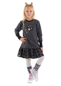 Denokids Sukienka &quot;Star Unicorn&quot; w kolorze ciemnoszarym ze sklepu Limango Polska w kategorii Sukienki dziewczęce - zdjęcie 187722520