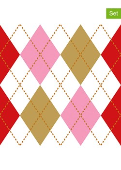 ppd Serwetki (40 szt.) &quot;Mulberry&quot; w kolorze biało-jasnoróżowo-oliwkowym ze sklepu Limango Polska w kategorii Akcesoria kuchenne - zdjęcie 187723861