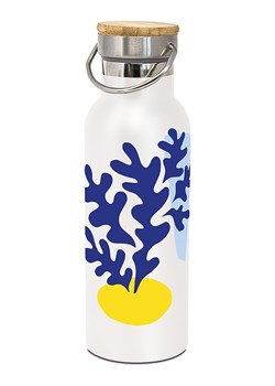ppd Butelka termiczna &quot;Maritime Plant&quot; w kolorze biało-niebieskim - 500 ml ze sklepu Limango Polska w kategorii Kubki termiczne - zdjęcie 187723900