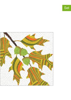 ppd Serwetki (40 szt.) &quot;Fall Fancy&quot; w kolorze biało-zielonym ze sklepu Limango Polska w kategorii Akcesoria kuchenne - zdjęcie 187723910