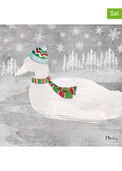 ppd Serwetki (40 szt.) &quot;Woodland Duck&quot; w kolorze szaro-białym ze sklepu Limango Polska w kategorii Akcesoria kuchenne - zdjęcie 187723912