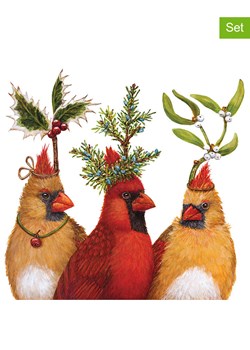 ppd Serwetki (40 szt.) &quot;Holiday Party&quot; w kolorze jasnobrązowo-czerwonym ze sklepu Limango Polska w kategorii Akcesoria kuchenne - zdjęcie 187723914