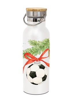 ppd Butelka termiczna &quot;Football Ornament&quot; w kolorze białym - 500 ml ze sklepu Limango Polska w kategorii Kubki termiczne - zdjęcie 187723924