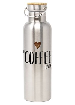 ppd Butelka termiczna &quot;Coffee Lover&quot; w kolorze srebrnym - 750 ml ze sklepu Limango Polska w kategorii Kubki termiczne - zdjęcie 187723934