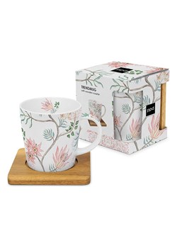 ppd Kubek jumbo &quot;Fiore&quot; w kolorze białym ze wzorem - 400 ml ze sklepu Limango Polska w kategorii Naczynia - zdjęcie 187723952